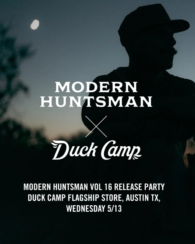 Well, the second time is a charm. We have a new date for our Volume 16 launch party and we hope to see you on South Congress. If you’re in or around Austin, we’d love you to join us at the new @duckcampco HQ on May 13th for an evening of drinks, field stories, and live songs from our friend @robertearlkeen1  If you’ve read our “Blood on the Tracks” column in this issue, you already know that REK and Chad Leonard of @hillcountrygundogs are the heart of that story. @tylersharpphoto will be leading a talk through what went into this issue, sit down with Chad to talk about bird dogs, and Robert will tell some stories and sing a few songs. Come get a signed copy from REK and support independent publishing. Wednesday, May 13th | 6 to 8 pm Duck Camp HQ | 220 South Congress, Austin, TX