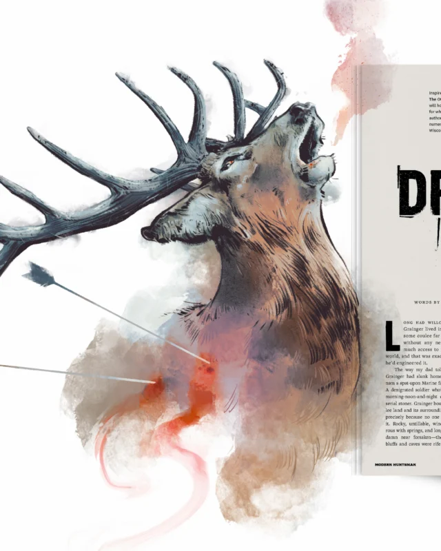 “Long had Willow ‘Willie’ Grainger lived in that lonesome coulee far from town, without any neighbors, or much access to the outside world, and that was exactly the way he’d engineered it.”Introducing The Other Frontier: Fiction from Wild Places, our newest column, featuring fiction from acclaimed writers for whom the landscape is a main character. First up is “Driftless Diesel” by New York Times bestselling author Nickolas Butler (@wiscobutler).Read it in print in Modern Huntsman Volume 17.Words by: Nickolas Butler (@wiscobutler)Illustrations by: Marco Lawrence (@marcolawrenceillustration)